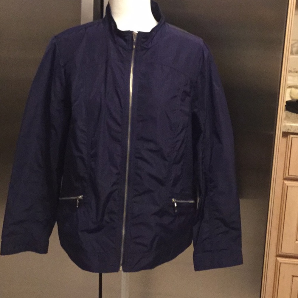 Chico’s long-sleeve zipper jacket. Purple SZ 2.